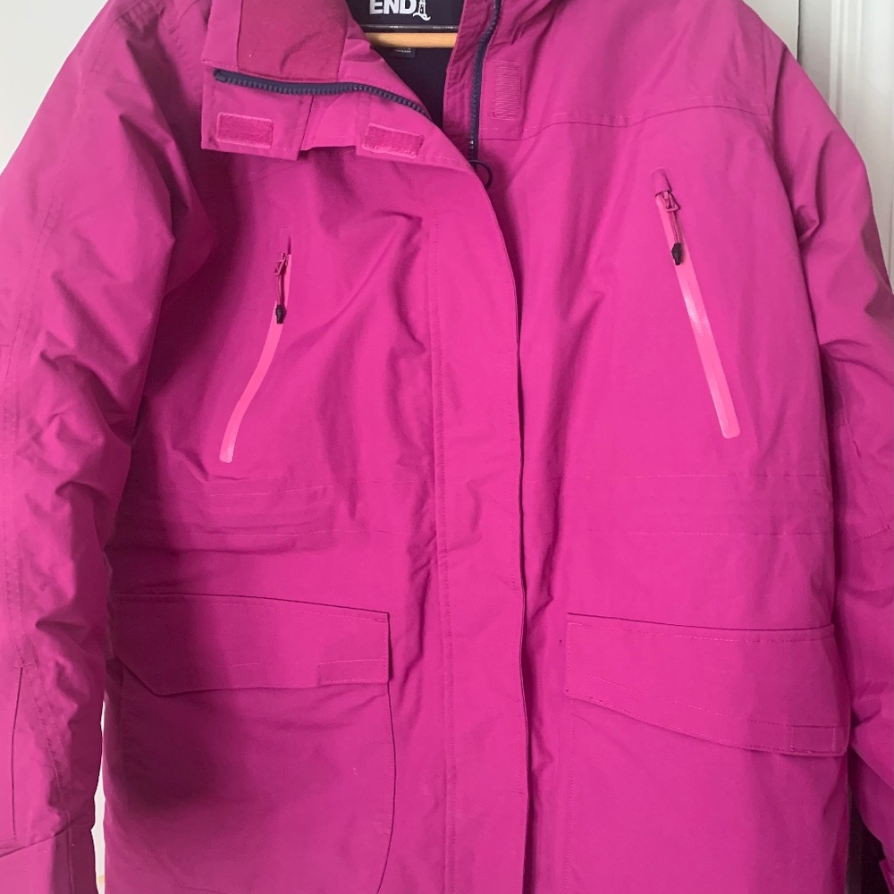 Pink Land’s End Parka with hood NEW without tags